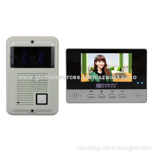 Video Door Phone, IR Night Vision Outdoor Camera, 4.3-inch TFT Indoor Monitor w/Competitive Price